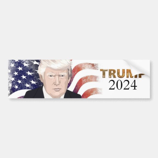 TRUMP 2024 VerkiezingsBumpersticker Bumpersticker (Voorkant)