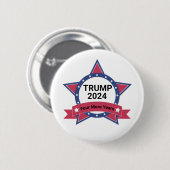 Trump 2024: verkiezingsknop. Button (Voorkant /achterkant)