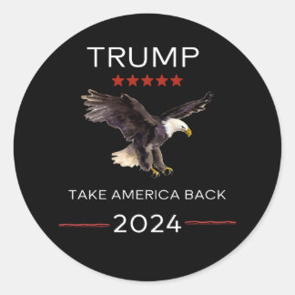 Trump 2024: verkiezingsuitslag Amerika terug stick Ronde Sticker