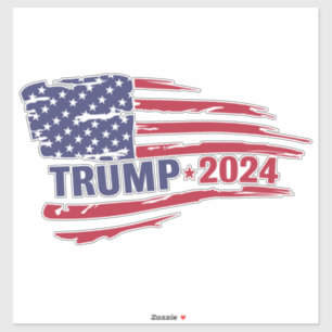 Trump 2024 Verkiezingsvlag Amerikaanse vlag Sticker