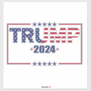Trump 2024 Verkiezingsvlag Amerikaanse vlag Sticker