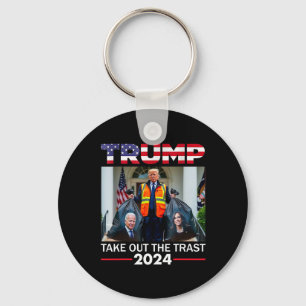 Trump 2024: verwijder het vuilnis Grappig Trump vu Sleutelhanger