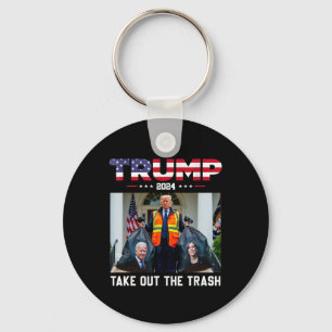 Trump 2024: verwijder het vuilnis Grappig Trump vu Sleutelhanger