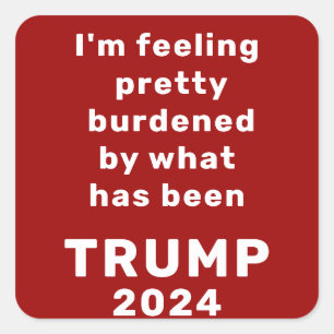 Trump 2024 vierkante sticker