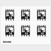 TRUMP 2024 VIERKANTE STICKER (Vel)
