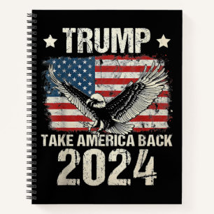 Trump 2024 vlag neem Amerika terug mannen vrouwen Notitieboek