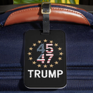 Trump 2024 Vlag Neem Amerika Terug Trump 45 47 Bagagelabel