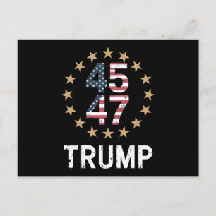 Trump 2024 Vlag Neem Amerika Terug Trump 45 47  Briefkaart