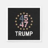 Trump 2024 Vlag neemt Amerika terug Trump 45 47 Servet (Voorkant)