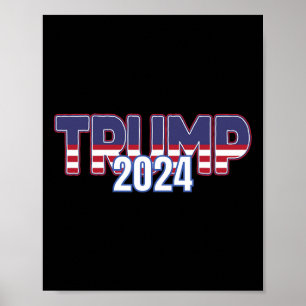 Trump 2024 voor President Conservatieve Republikei Poster