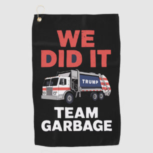 Trump 2024 Vuilniswagen We Hebben Het Gedaan Team Golfhanddoek