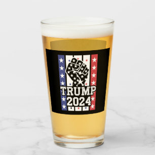 Trump 2024 Vuist Buitenwetterse Hillbilly J.D.Vanc Glas