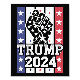 Trump 2024 Vuist Outlaw Hillbilly J.D.Vance 2024 Foto Afdruk
