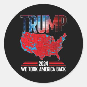 Trump 2024 We hebben de verkiezingsuitslag van Ame Ronde Sticker