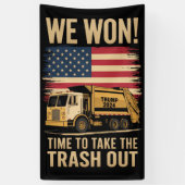 Trump 2024 We Won Winst Victory Inauguration 2025 Spandoek (Verticaal)