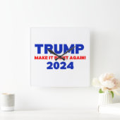 Trump 2024 weer goed vierkante klok (Huis)