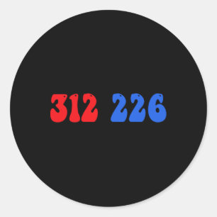 Trump 2024 winnaar 312 Amerikaanse verkiezingsuits Ronde Sticker