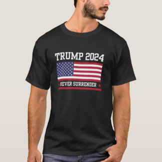Trump 2024 zal ik nooit opgeven t-shirt