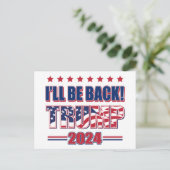 Trump 2024 zal terug zijn briefkaart (Staand voorkant)