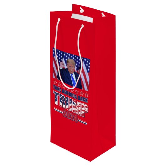 Trump 2024 zal terug zijn wijn cadeautas (Achterkant Gekanteld)