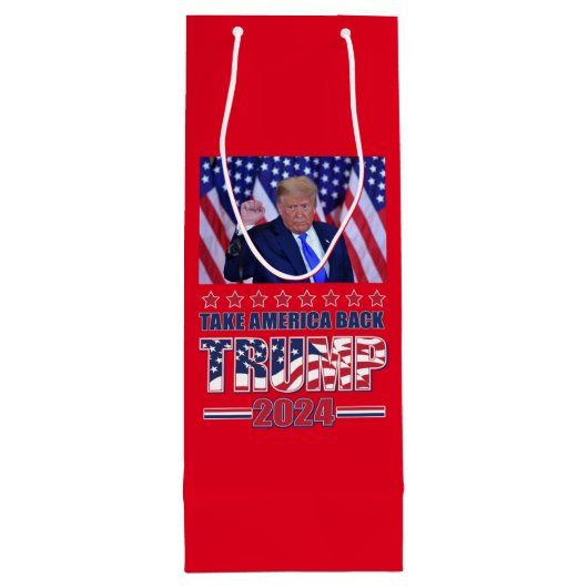 Trump 2024 zal terug zijn wijn cadeautas (Achterkant)
