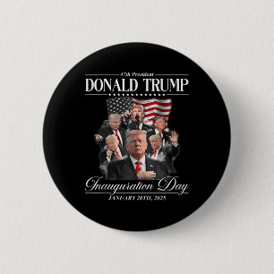 Trump 2025 47e President Verenigde Staten Inaugura Ronde Button 5,7 Cm