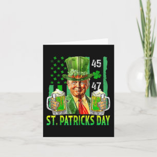 Trump 2025 Amerikaanse vlag St. Patricks Day Kaart
