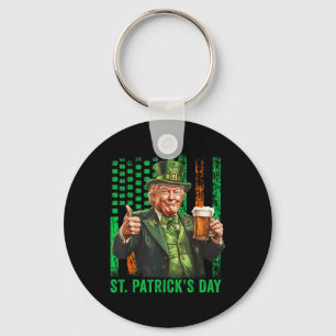 Trump 2025 Amerikaanse Vlag Vintage St. Patricks D Sleutelhanger
