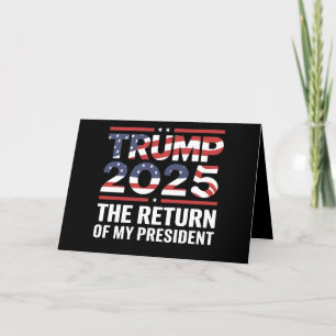 Trump 2025 De Terugkeer Van Mijn President 47e VS Bedankkaart