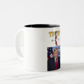 Trump 2025 Gold Portrait Mug ☕ USA 45 47 (Devant gauche)