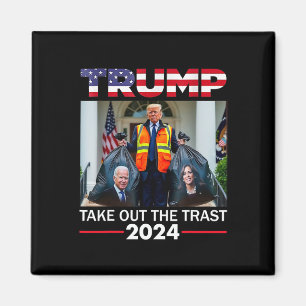 Trump 2025 Haal het Afval Weg Grappig Trump Afval  Magneet