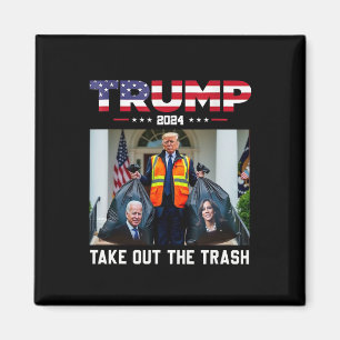 Trump 2025 Haal het Afval Weg Grappig Trump Vuilni Magneet