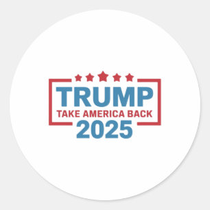Trump 2025 Kleding - Trump 2025 Red Amerika opnieu Ronde Sticker