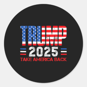 Trump 2025 neemt Amerika Byck 47ste President van Ronde Sticker