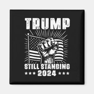 Trump 2025 Nog Staande Amerikaanse Vlag Donald Tru Magneet