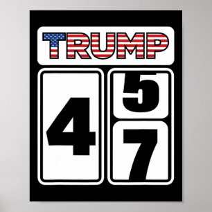 Trump 2025 Verkiezing 47 Overwinning Win President Poster