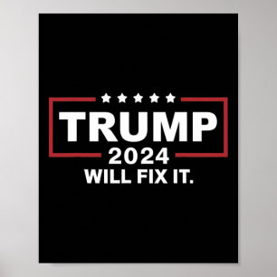 Trump 2025 Verkiezing Zal Het Oplossen Ontwerp 1 Poster