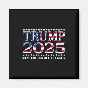 Trump 2025 Vlag van de VS Maak Amerika weer rijk Magneet