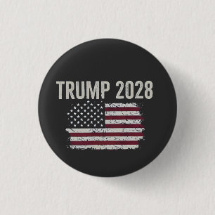 Trump 2028 Amerikaanse vlag Verkiezing President Ronde Button 3,2 Cm
