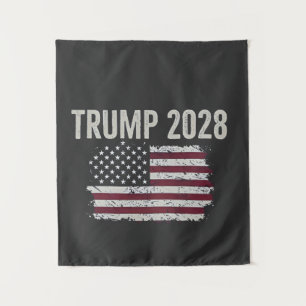 Trump 2028 Amerikaanse vlag Verkiezing President Wandkleed