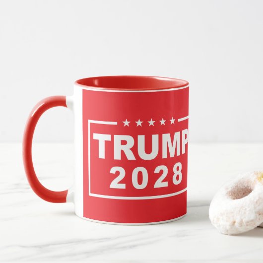 Trump 2028 Grappig President Donald Trump Mok (Met donut)