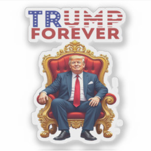 Trump 2028 Koning Voor Altijd Maak Amerika Voor Al Sticker