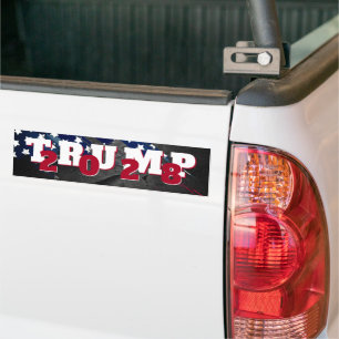 Trump 2028 met sterren bumpersticker