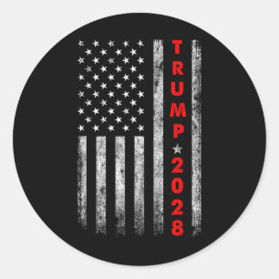 Trump 2028 Stem Donald Trump Amerika Amerikaanse V Ronde Sticker