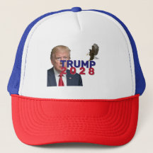 Trump 2028-tekst met Bald Eagle