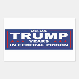 Trump 20-24 jaar gevangenisstraf, Democraten Liber Rechthoekige Sticker