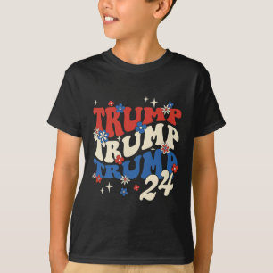 Trump 24 2024 Groovy Retro T-shirt
