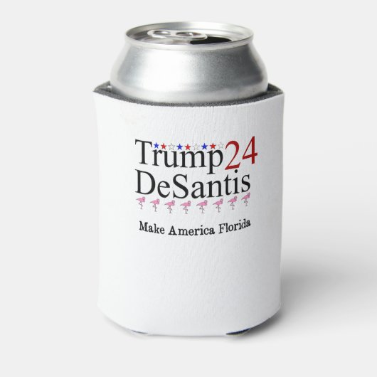 Trump 24 DeSantis Make America Florida Blikjeskoeler (Blikje Achterkant)