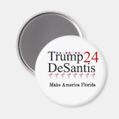 Trump 24 DeSantis Make America Florida Magneet (Voorkant / Achterkant)