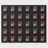 Trump 45 47 Amerikaanse vlag Cadeaupapier (Vlak)